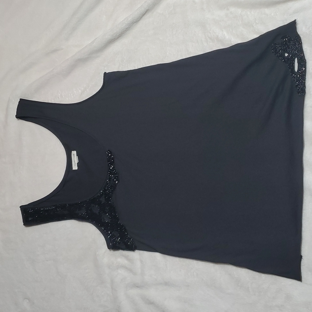 Silence+Noise beaded ragged edge tank